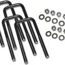 RealTruck SUPERLIFT SUSPENSION U-Bolt Kit | Square U-Bolts 5/8 x 3-1/4 x 16 | 11884 | 4 Pack of U-Bolts with Hardware