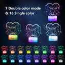 Stitch Night Light for kids: Two-Color Lighting Effects, 32 Changing 3D Illusion LED Lamp with Remote & Touch Control,Stitch Gifts for Girls,Boys,Cute Bedroom Decor for Birthday Christmas Party