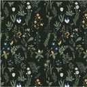 Removable Peel and Stick Wallpaper Boho 17.5 x 393 in Floral Bedroom Bathroom Easy Peel Off Stick on Wallpaper Contact Paper Renter Friendly Wall Paper (Dark)