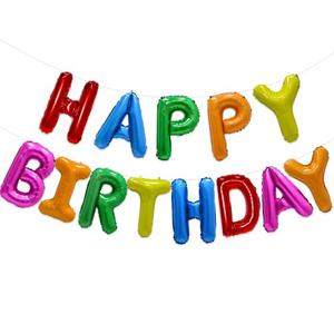 Rainbow Happy Birthday Balloon Banner, 16 Inch Foil Mylar Happy Birthday Balloons Letters, Reusable Colorful Happy Birthday Sign, Rainbow Birthday Decorations for Women, Boys and Girls