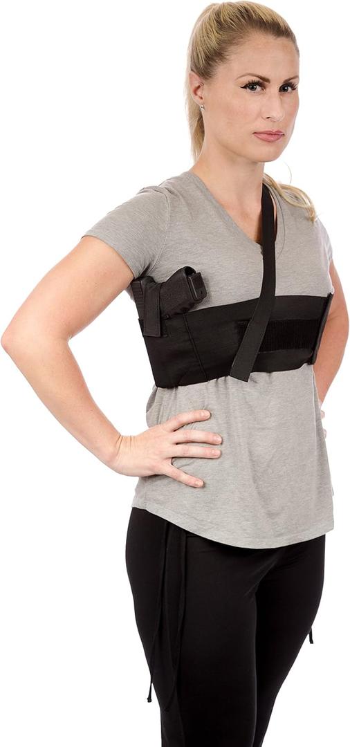 Shoulder Holster for Deep Concealment Underarm Gun Holster for Men and Women, Fits Most Handguns, Black (L - Left Draw)