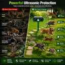 2 Pcs Upgraded Deer Repellent Devices,Solar Animal Repellent Ultrasonic Outdoor for Cats Squirrels Racoons Rabbits Foxs Dogs Skunks,IP65 Waterproof Motion Sensor Animal Repeller Deterrent for Garden