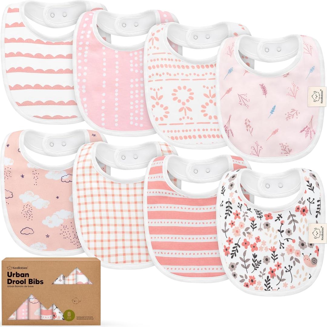 8-Pack Organic Baby Bibs for Boys, Girls - Soft Cotton Drooling and Teething Bibs for Baby Girl & Boy, Extra Absorbent, Easy To Clean & Put On for Toddler, Newborn, Infant 0-24 Months (Sweet Charm) 8-Pack Organic Baby Bibs for Boys, Girls - Soft Cotton Drooling and Teething Bibs for Baby Girl & Boy, Extra Absorbent, Easy To Clean & Put On for Toddler, Newborn, Infant 0-24 Months (Sweet Charm)