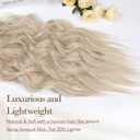 REECHO Hair Extensions, 4PCS Clip in Hair Extensions HE001 Natural Soft Synthetic Hairpieces for Women, Light Blonde