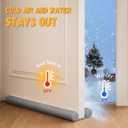 MAXTID Large Door Draft Blocker 30" Grey Bottom Door Draft Stoppers for Bottom Weather Stripping Shower Door Seal Strip Under Gap Filler Doors Sweep Interior Doors (Gray)