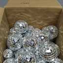 Funtery 100 Pcs Mirror Disco Balls Bulk Assorted Silver Hanging Disco Ball Decor for Home Wedding Birthday Dance Music 70 S Theme Party Christmas Tree Ornaments(1.2'', 2'')