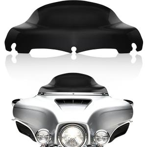 DREAMIZER Black 9" Wave Windshield Windscreen Compatible with Harley Touring Street Glide Ultra Limited Electra Glide Tri Glide FLHT FLHX FLHXS FLHTK 2014-2024