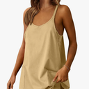 ANRABESS Women Athletic Dress Summer Tennis Workout Active Sports Mini Romper Dress Built in Shorts Travel Vacation Clothes Size S