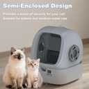 UPFAS Automatic Cat Litter Box Self Cleaning - APP Control - Weight Monitoring - Ultra-Quiet, Medium Cats and Kittens Litter Box, Safe Anti-PinchAssembly Required- Grey