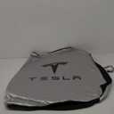 300T Sunshade for Tesla Model Y Model 3, Car Accessories 2025 for Tesla, Front Window Sunshade with Organizer Bag, Gifts for Tesla Owners (Black)