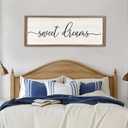 Master Bedroom Sweet Dreams Wall Decor Above Bed 40''×15'', Wood White
Large Sweet Dreams Sign, Farmhouse Wall Decor, Guest Room, Wood Rustic Framed Wall Art Hanging Decoration