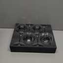 Gusto Nostro Crystal Wine Glasses Set of 4, 22 Oz Long Stem Modern Wine Glasses for White and Red Wine, Dishwasher Safe, Fancy, Elegant, Large and Tall Wine Glass for Wedding Christmas Anniversary (Crystal Design 3)