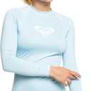 Roxy Women's Long Sleeve Compression Fit Rashguard UPF 50+ Quick Dry Recycled Swim Shirt (Cool Baby Blue)
