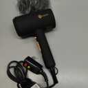 slopehill Professional Ionic Hair Dryer, Powerful 1800W Fast Drying Low Noise Blow Dryer with 2 Concentrator Nozzles 1 Diffuser Attachments for Home Salon Travel (Black)