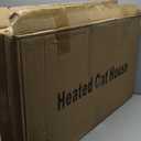 Heated Outdoor Cat House for Winter, 100% Waterproof XXL Shelter (29"x17"x21") with Escape Door & Heating Pad, Insulated for Feral Cats & Small Dogs