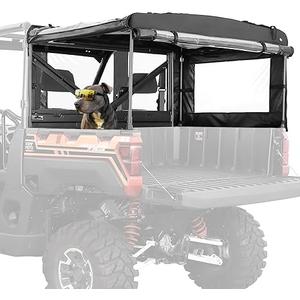 KEMIMOTO UTV Soft Cargo Camper Bed Cover Rack Compatible with Polaris Ranger 1000 / XP 1000 / Crew XP 1000/570 Full-Size 2013-2026 Rear Camper Top Canvas