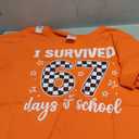 I Survived 67 Days of School Students Teachers 100th Days T-Shirt (XL, Orange)