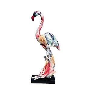 IDORTYBB Graffiti Flamingo Statue Sculpture Animal Art Figurine Home Decor Decoration for Living Room Bedroom Book Shelf TV Bar Cabinet Desk Table Top Centerpiece Ornaments (Multi - C)