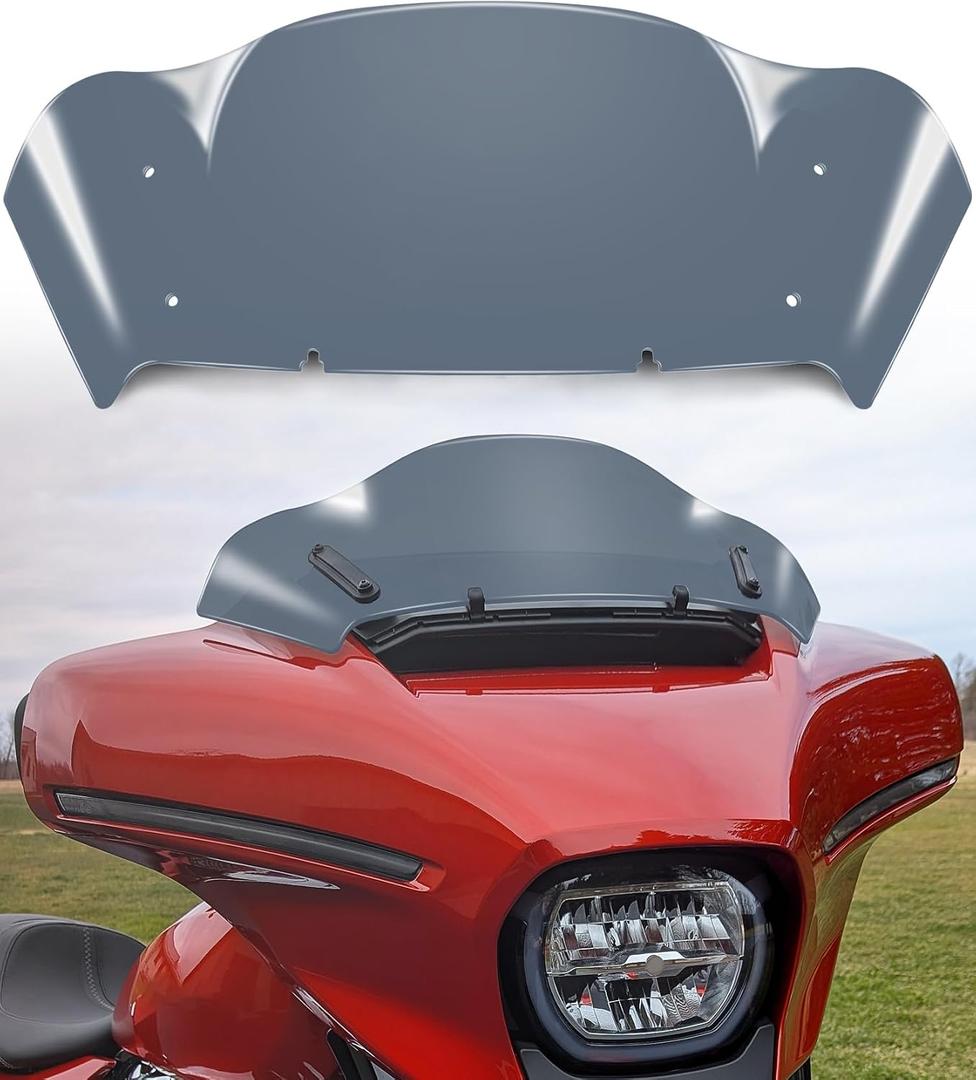 8" Wave Windshield Windscreen Compatible with Harley Davidson CVO Street Glide FLHXSE 2023-later, Street Glide FLHX 2024-later, FLXHU 2025-later (Tint)