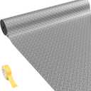 24 in x 30 ft Diamond Plate Garage Mat, Rubber Flooring Roll