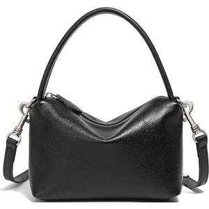 Leather Crossbody Bag Women Genuine Leather Shoulder Bags Small Clutch Purse Mini Top Handle Handbag with Adjustable Strap