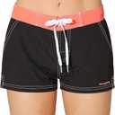 Women Quick Dry Swimwear Trunks Sports Board Shorts with Soft Briefs Inner Lining L