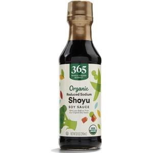 365 by Whole Foods Market, Organic Shoyu Soy Sauce Reduced Sodium, 10 Ounce (EXP 05/12/28)
