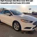 Compatible with Ford Fusion Side Mirror Cover Cap 2013 2014 2015 2016 2017 2018 2019 2020, Passenger Side Mirror Caps Replacement W/O Light, Clip-on Replace for FS7Z-17682-B Pearl White- Right