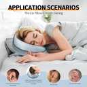 Ear Hole Piercing Pillow for Side Sleepers for CNH and Ear Pain Inflammation Pressure Sores, Cotton and Polyester Adjustable Filling Washable and Adjustable Ear Guard Pillow (Light Blue Silk)