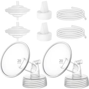 Breastpump Parts Compatible with Spectra S1 S2 9 Plus Motif Luna Ameda MYA Cimilre 20mm Flange Valve Tube Backflow Protector Replacement Kit for Spectra Accessories/Parts