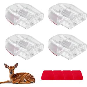 4 PCS Deer Whistles for Cars, Avoid Collisions Animal Alert Device with Adhesive Tapes, Universal Deer Warning Whistle for SUVs Trucks Motorcycles, Car Accessories (White)