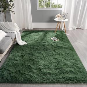 Pettop Fluffy Deep Green Area Rug for Bedroom Living Room, 4x6 Feet Super Soft Shaggy Plush Fuzzy Rugs for Girls Kids Boys, Non-Slip and Washable Rug for Nursery Classroom, Carpet for Rooms Decor Pettop Fluffy Deep Green Area Rug for Bedroom Living Room, 4x6 Feet Super Soft Shaggy Plush Fuzzy Rugs for Girls Kids Boys, Non-Slip and Washable Rug for Nursery Classroom, Carpet for Rooms Decor