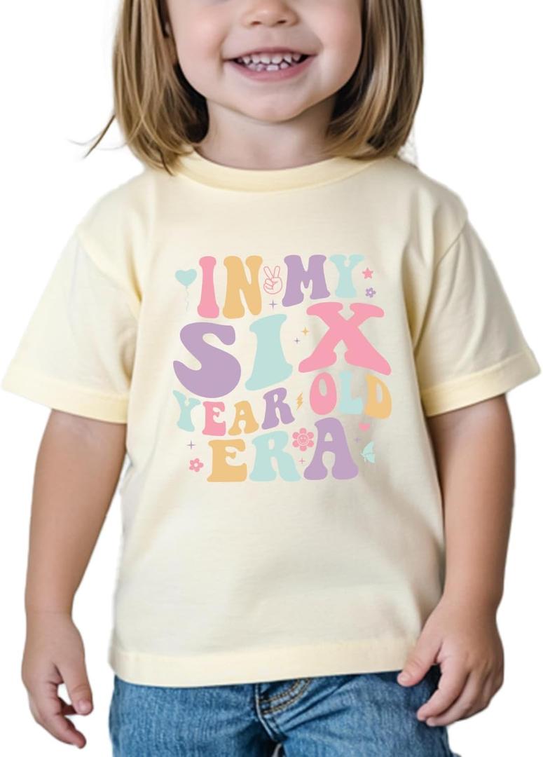 Birthday Girl Shirt Toddler Birthday Shirt Gift for 2nd 3rd 4th 5th 6th 7th 8th Tee Short Sleeve Cotton T-Shirt