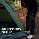 MOON LENCE Pop Up Camping Tent, 3-4 Person Portable Automatic Instant Tent Windproof for Camping, Hiking, Mountaineering