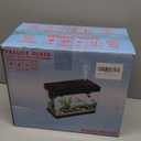 Vehipa Fish Tank, 2.4 Gallon Fish Aquarium, Fish Tank Starter kit with Smart Humidifier, Temperature Display, 7-Color Lighting, 3 in 1 Quiet Pump with Filteration & Oxygenation & Circulation (Black)