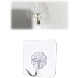 Adhesive Hooks,Wall Hooks for Hanging for Shower Window Kitchen Cabinet Wardrobe (100)