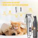 Dog Clippers for Grooming,Dog Grooming Kit for Heavy Thick Hair&Coats/Low Noise Rechargeable Cordless Pet Shaver with Paw Trimmer Nail Grinder/Hair Trimmer for Small & Large Cats