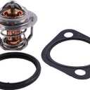 YLQASOON 82°C Thermostat with Gasket 1E40173010 1E40173012 1532173014 1622173270 Compatible with Kubota V1505 V1702 V1902 V1305 V2203 D1005 D1105 D782 L225 L225DT L285 L275 L345 L3400DT L3400F