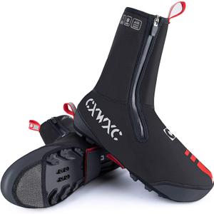 CXWXC Cycling Shoe Covers Neoprene Waterproof, Winter Thermal Warm Full Bicycle Overshoes for Men Women ,Road Mountain Bike Booties, XXL