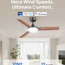 DREO Smart Ceiling Fans with Lights, 52 Inch Black Ceiling Fan, 12 Speeds & 3 Fan Modes, Stepless Color Tones, Dimmable LED Light, 1-12H Timer, Quiet DC Motor, Remote/APP/Alexa/Wall Switch Control