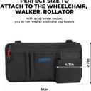 ZHCHG Wheelchair Side Bag with Cup Holder, Wheelchair Armrest Pouch Accessories for Walker, Rollator, Electric Scooter Wheelchairs, Ideal Gift for Mother's Day & Father's Day