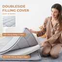 Jamdok 3Inch Small Single Mattress Topper Cover(Only Cover),Cot Mattress Protector Bedding,Foam and Latex Mattress Cover with Zipper,Pillow Top and Bottom(72 x 24) Gray