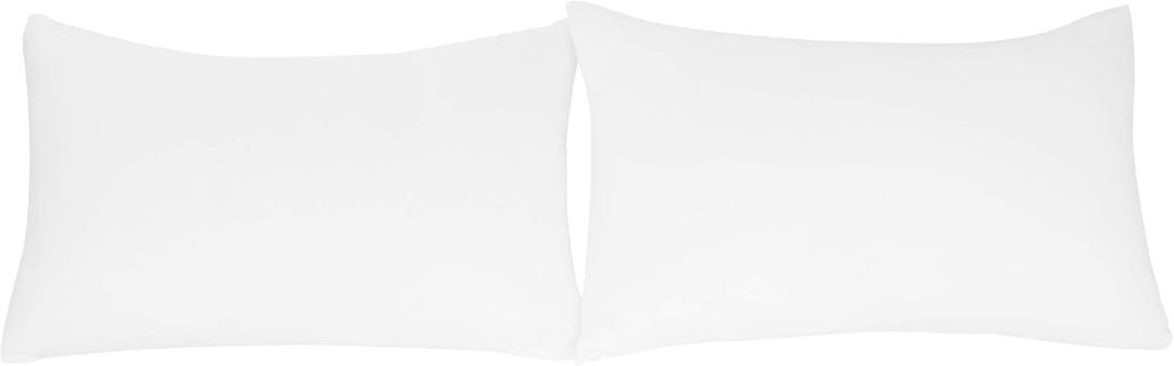 Stretch Pillowcases - Micro Jersey Knit & Ultra Soft, Standard Size - Set of 2 Pillow Cases, White (Queen)