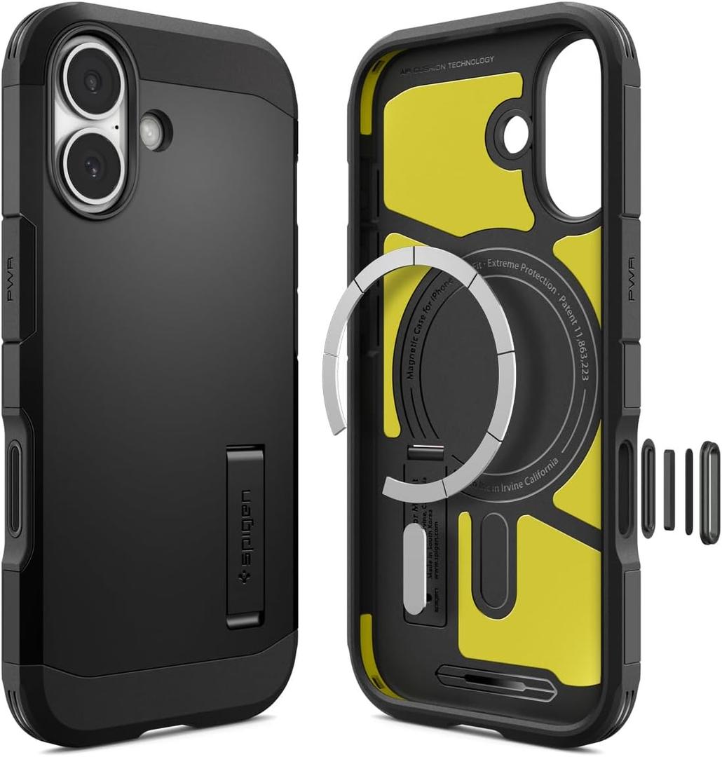Spigen for iPhone 17 Case, Tough Armor T MagFit [Camera Control Button] [Compatible with Magsafe] - Black
