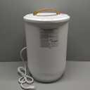 FLYHIT Large Towel Warmer for Bathroom - Heated Towel Warmers Bucket, Wood Handle, Auto Shut Off, Fits Up to Two 40"X70" Oversized Towels, Bathrobes, Blankets, for Mother's Gifts, White