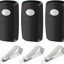 3 Replacement for Multicode Garage Gate Door Opener Remote,3089,308911,MCS308911,10 dip Switch,Black,300mhz