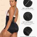 SHAPELLX Fajas Colombianas Shapewear for Women Tummy Control Postpartum Body Shaper Butt Lifting Open Bust Bodysuit (Black, XXL)