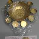 Decorative 9 Lotus Diya Shape urli Bowl for Home and Pooja Decorations| Handcrafted tealight Candle Holder for Home and Office Decor| Diwali Lotus Bowls - (12 Inches)