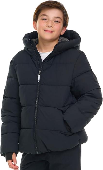 Large Puffer Jacket Youth Large Grey