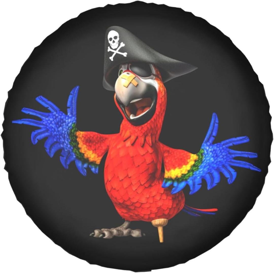 Parrot Pirate Spare Tire Cover Waterproof Sun Protection Fit 17 Inches